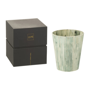 J-Line bougie parfumée Noa - Seaside Bliss - verre - bleu clair - large - 75H