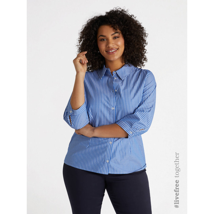 Fiorella Rubino - Camisa de rayas - Light - blue