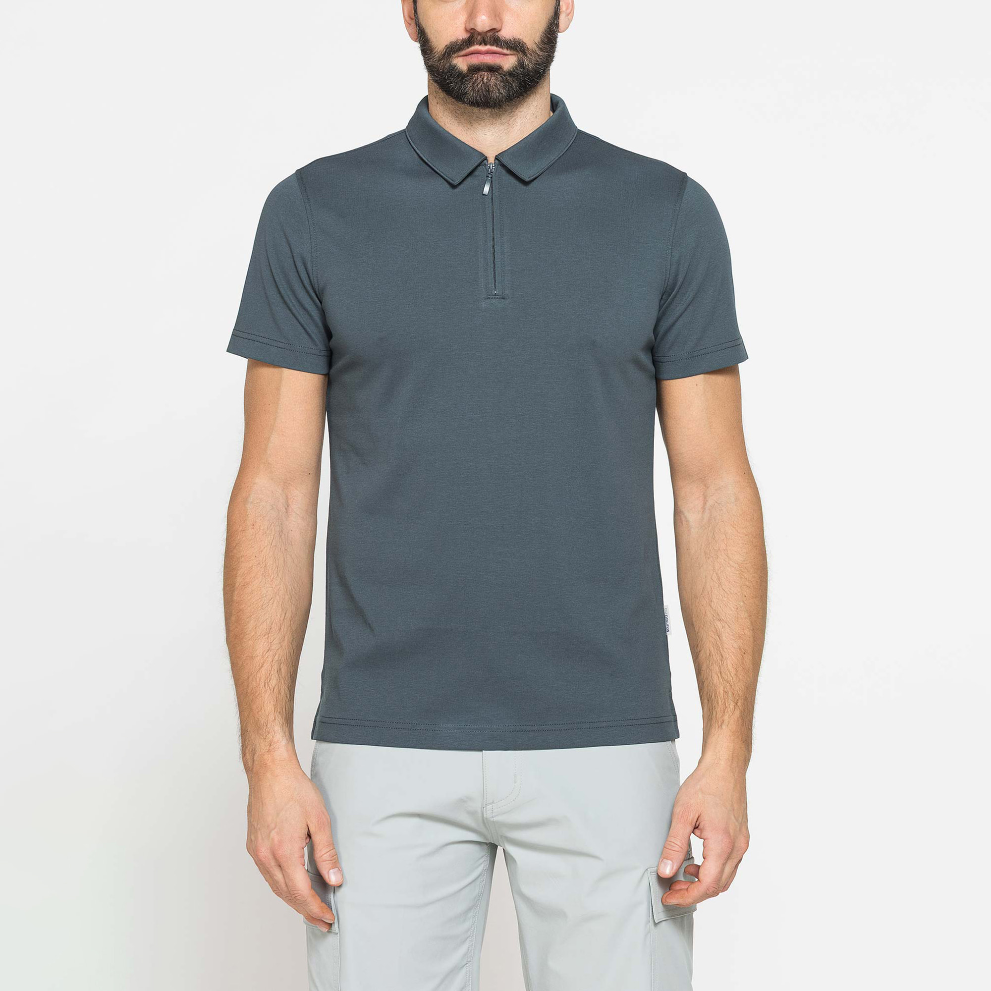 POLO UOMO IN TESSUTO ELASTICIZZATO NO STIRO