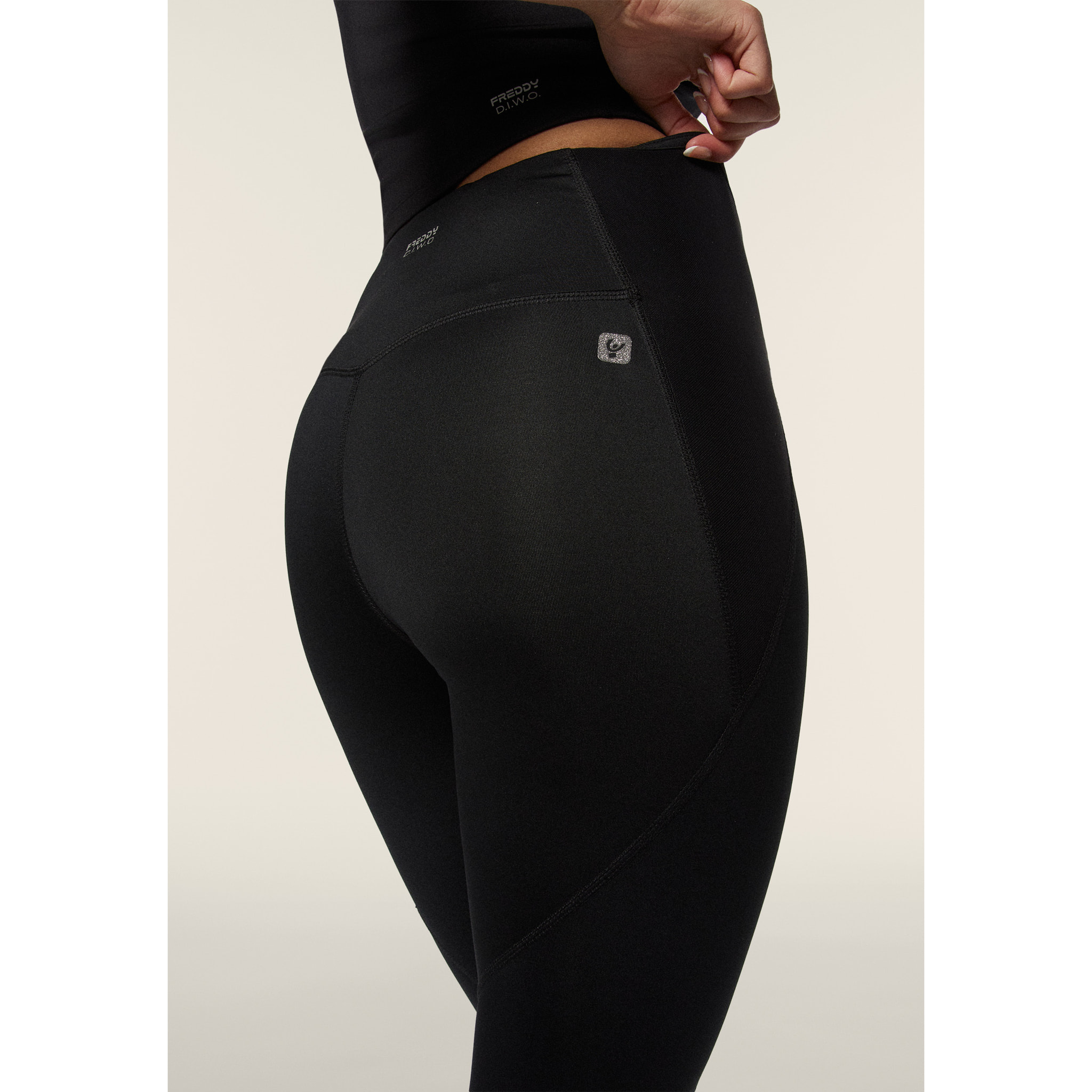 Leggings modellanti SuperFit in tessuto riciclato con binding