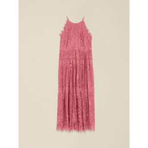Oltre - Vestido flare midi de encaje - Rosa