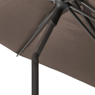 Parasol droit rond Soya Taupe