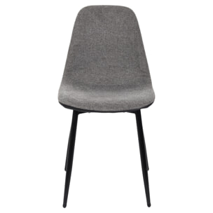 Chaise Memphis Gris Et Noir - Lot De 4