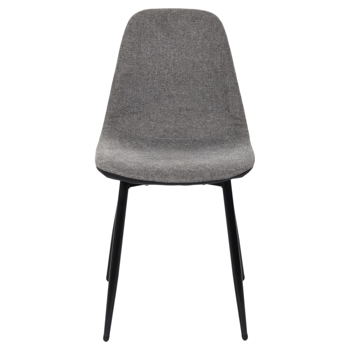 Chaise Memphis Gris Et Noir - Lot De 4