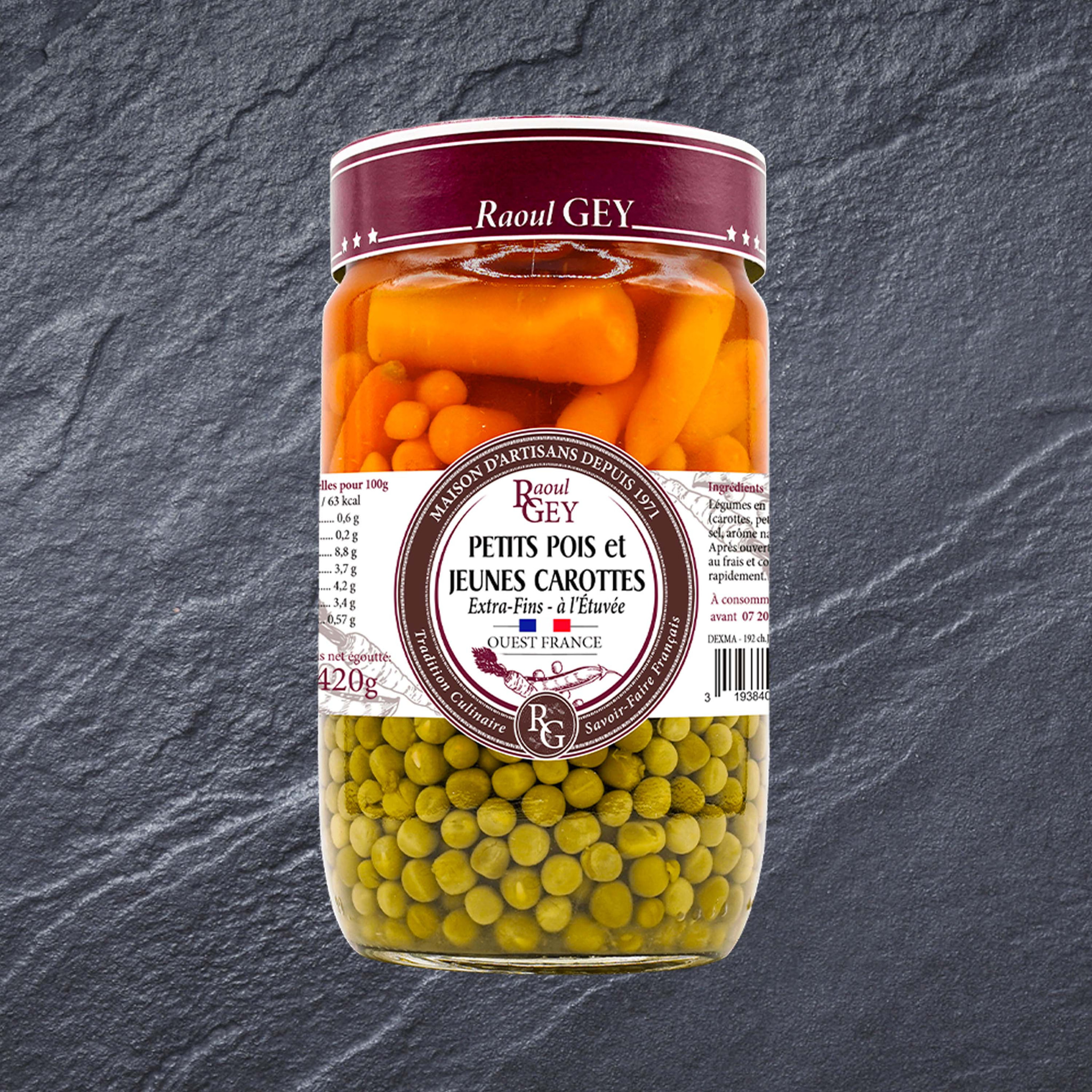 Petits pois carottes au naturel - 72cl - France