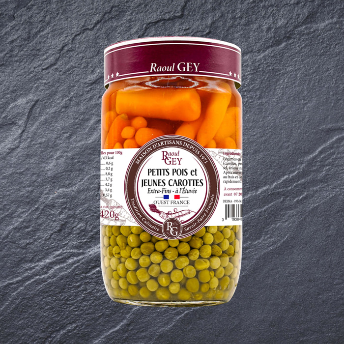 2 x Petits pois carottes au naturel - 2x72cl - France