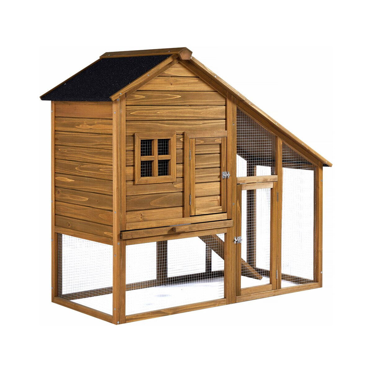 Poulailler "Lily" avec pondoir en bois - Marron