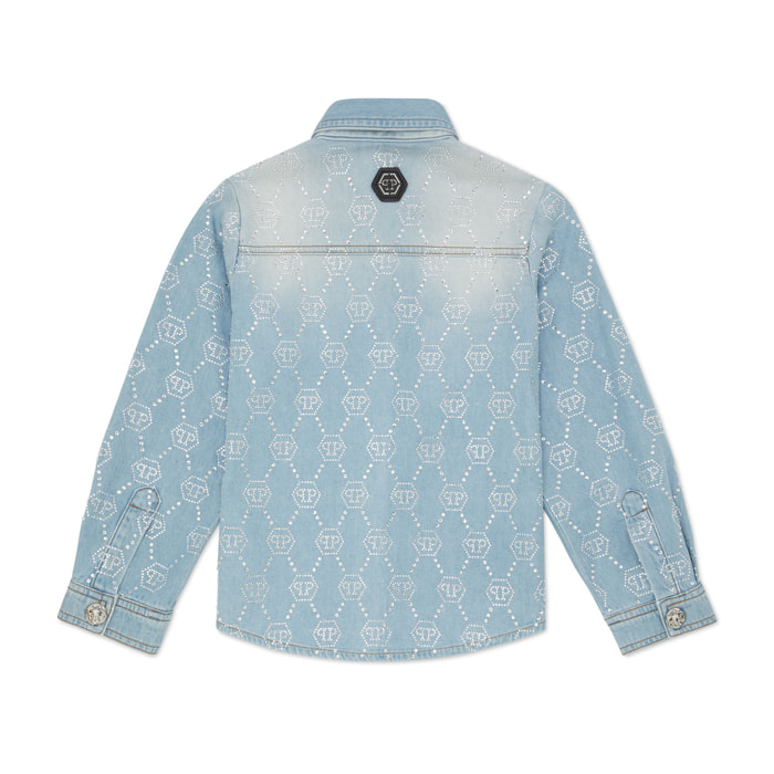 PHILIPP PLEIN Denim Shirt Ls MONOGRAM