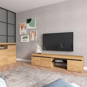 Mueble TV Ebos 160 Roble Nude - Ceniza