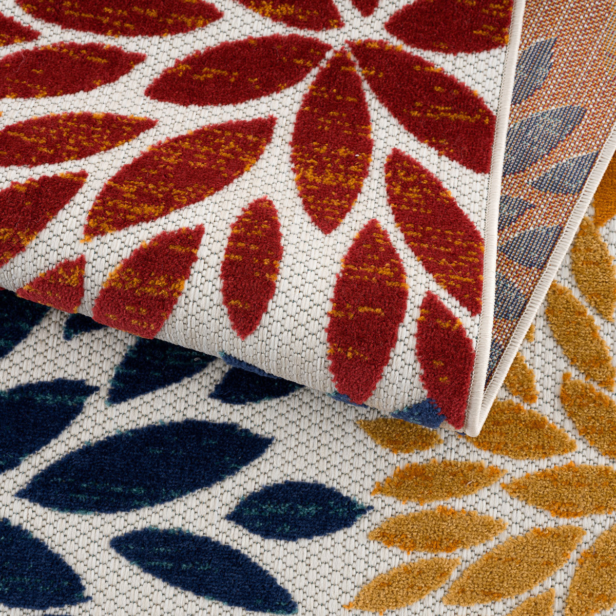 Cabana - Tapis d'extérieur multicolore avec motif à relief