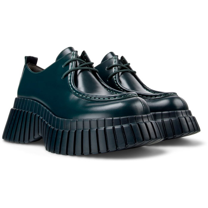Scarpe stringate - CAMPER BCN - Verde - Pelle liscia