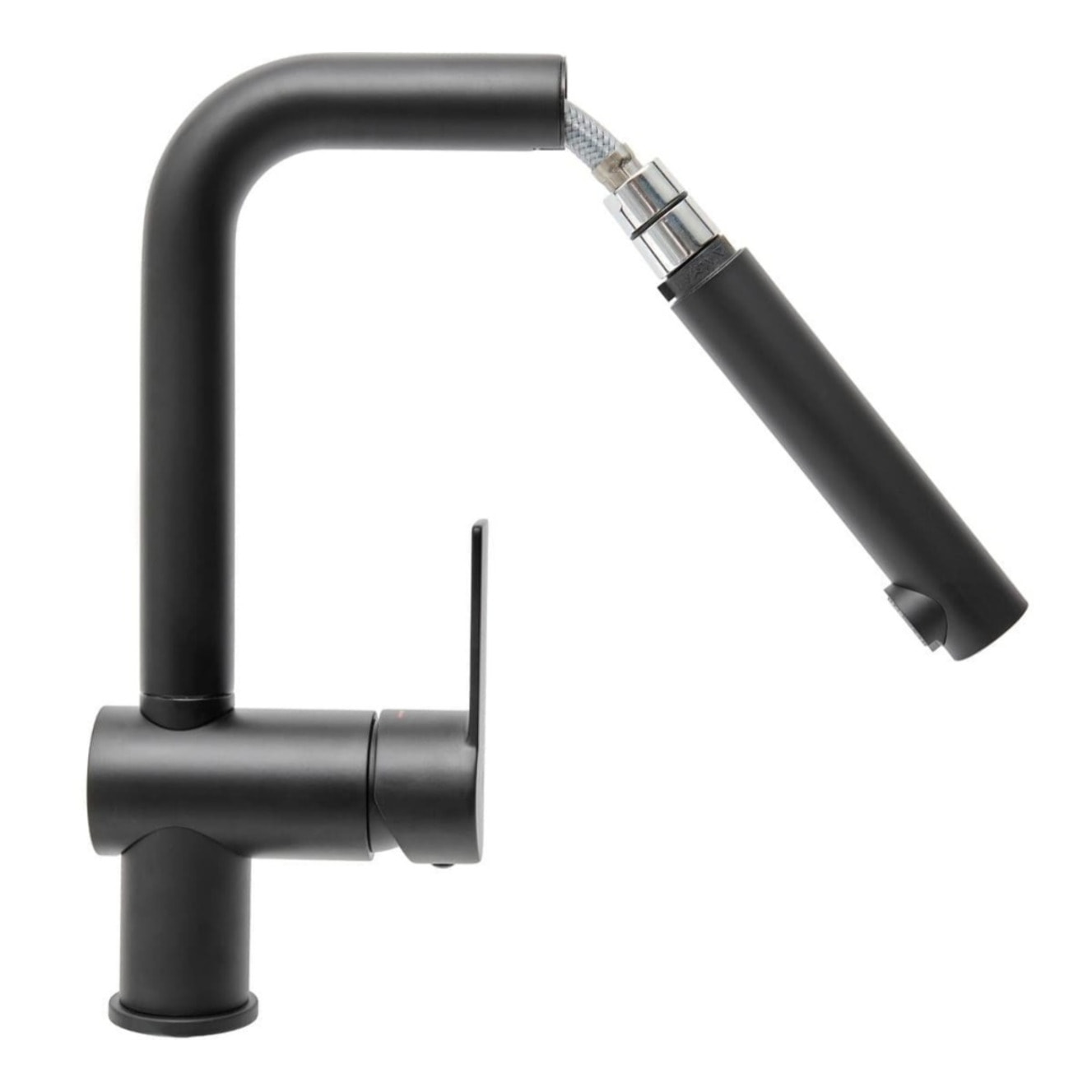 B-Way mitigeur de cuisine sur pied avec douchette extractible, noir mat (SATBSBW185)