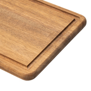 Felicie - Planche à découper rectangulaire 37.5 x 17 x 1.5 cm avec poignées et rigole