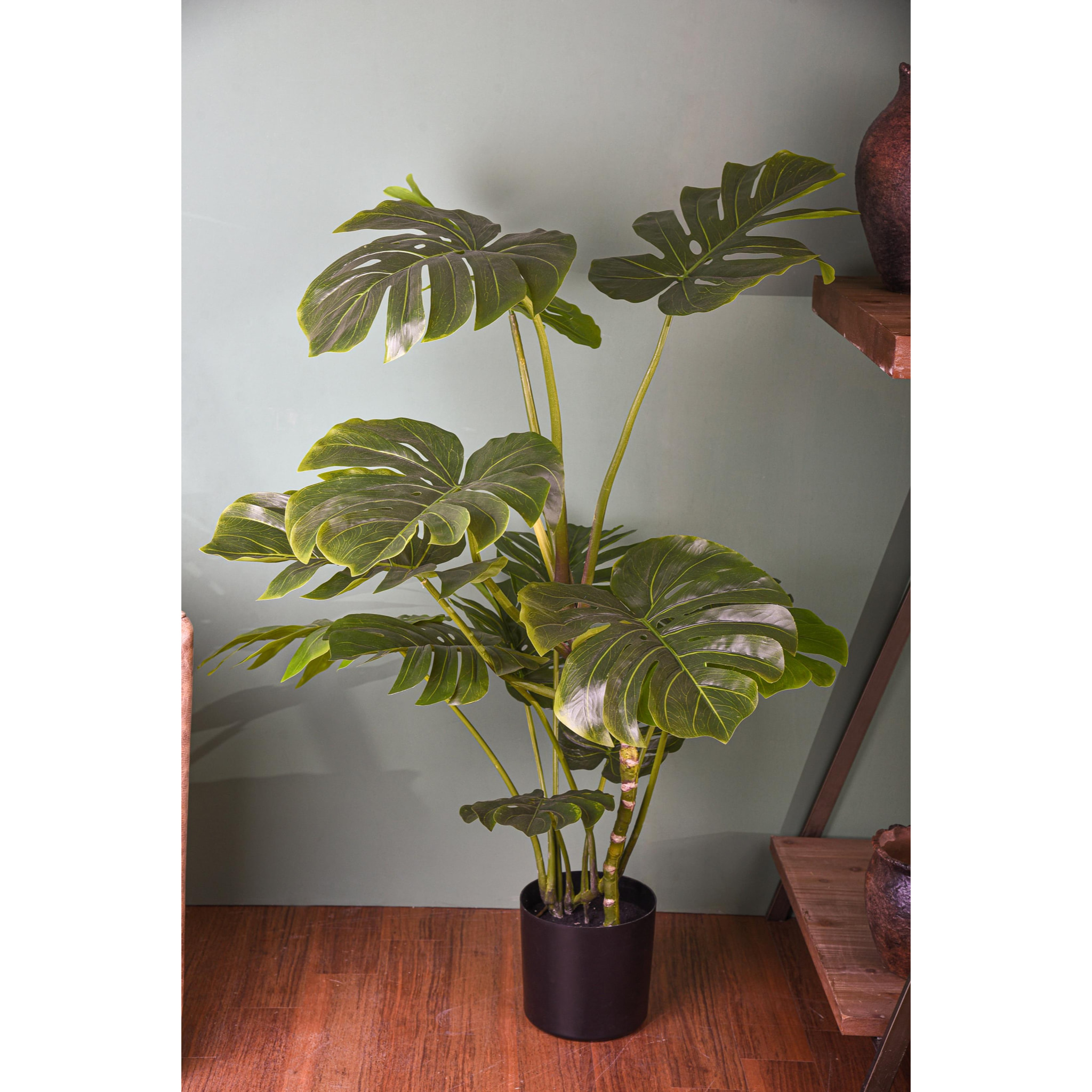 Monstera Con Vaso. Altezza 113 Cm - Pezzi 1 - 70X113X70cm - Colore: Verde - Bianchi Dino - Piante Artificiali