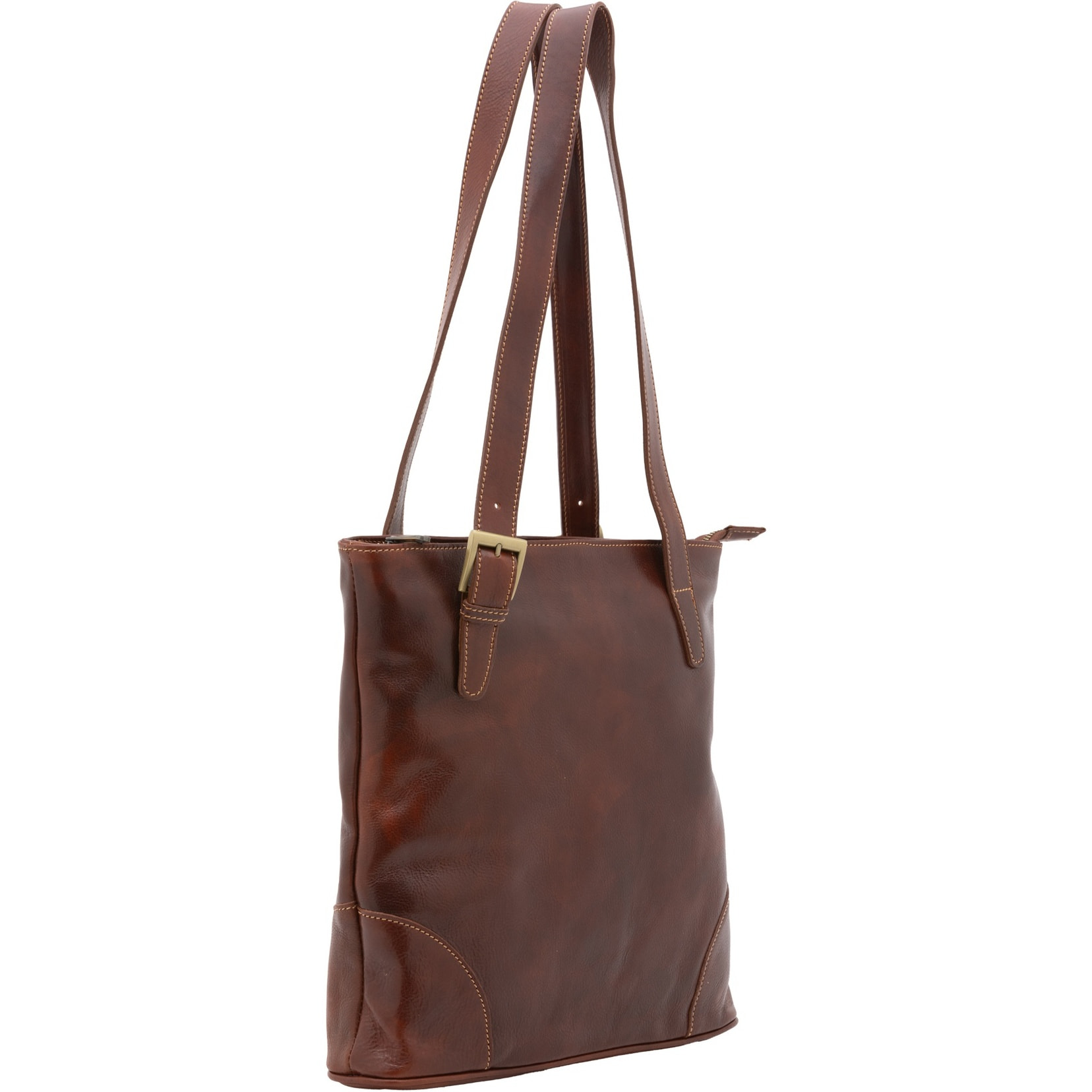 Borsa a spalla da donna - Modello False - 100% pelle - 33.0 x 35.0 x 8.0 cm