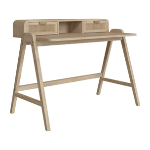 Bureau en bois de mindi et cannage - Khao