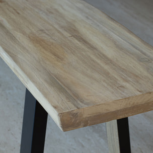 Lot de 2 bancs en bois d'acacia 180cm HERA