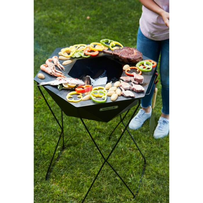Brasero BARBECOOK Rila brasero et barbecue en acier BC-WOO