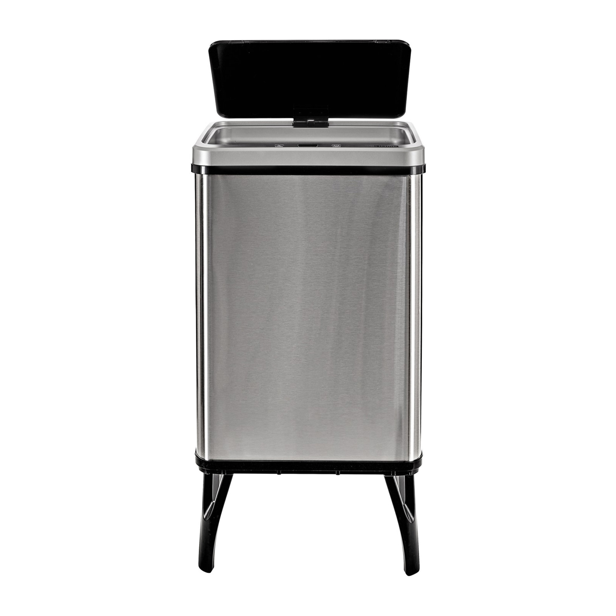 Well home - cubo de basura inteligente con apertura automática y contacto manual de 40l, 35,5x26x71,5cm color gris.