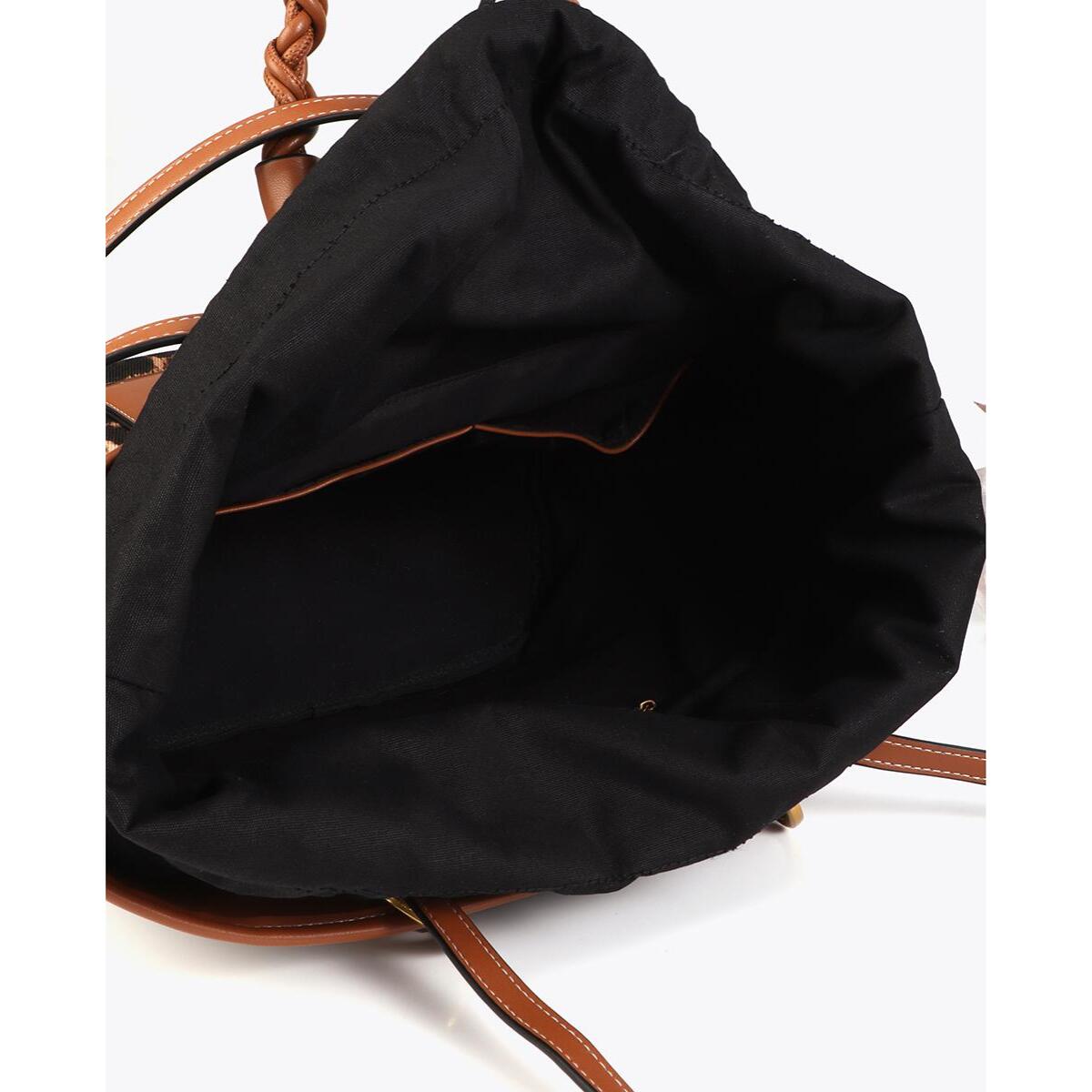 Shopper con stampa leopardata ed effetto pelle