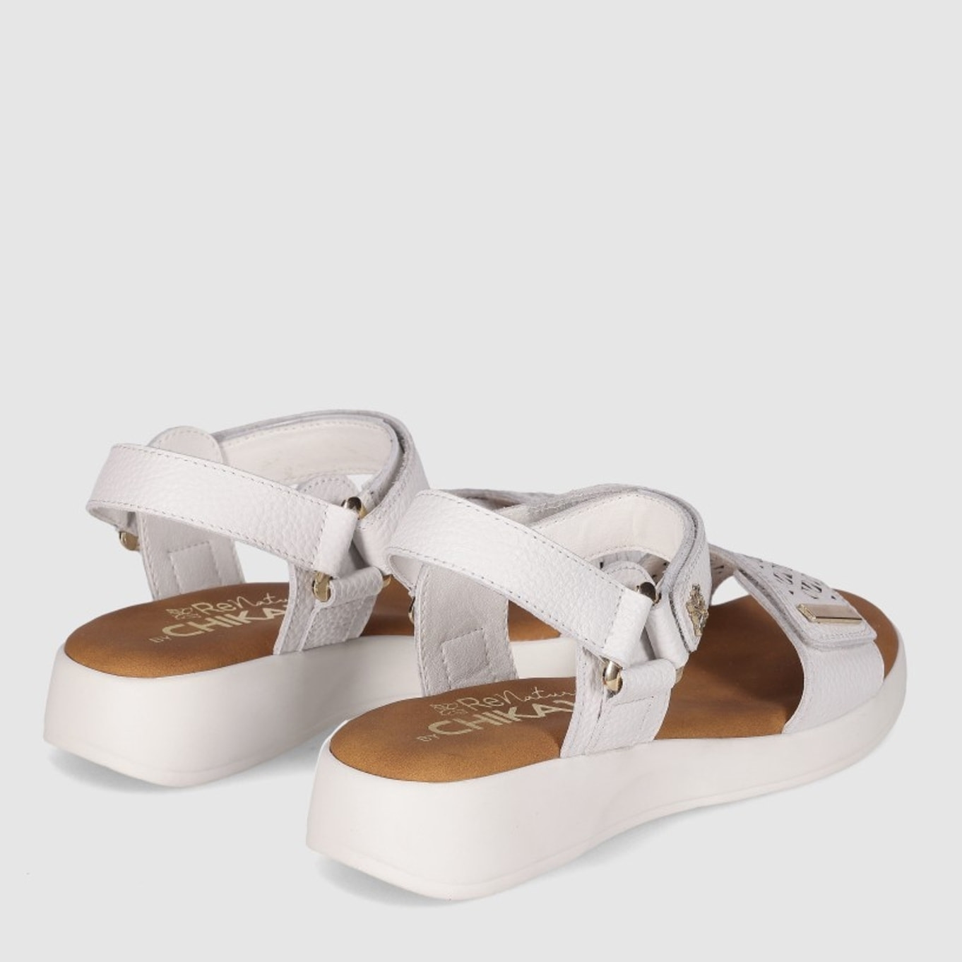 Sandalias de Piel - Blanco - Tacón: 3 cm