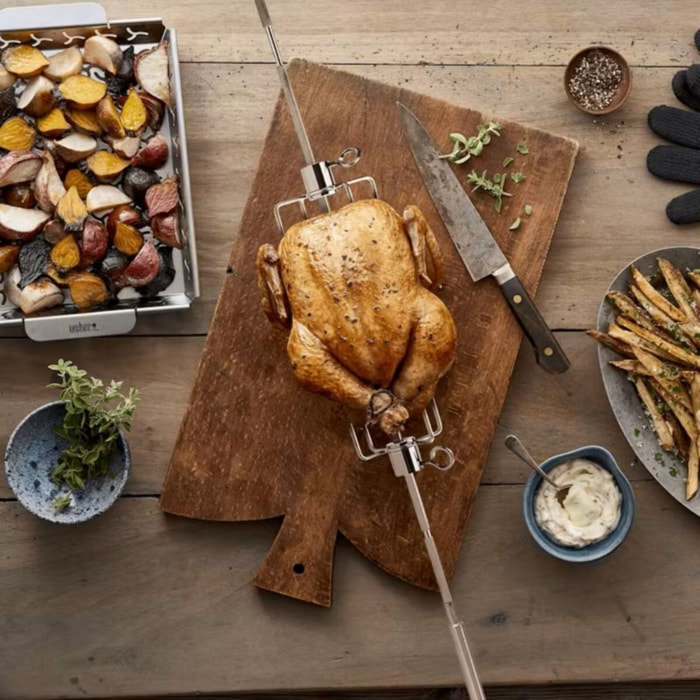 Tourne broche barbecue WEBER Spirit et barbecue pellet 3400261