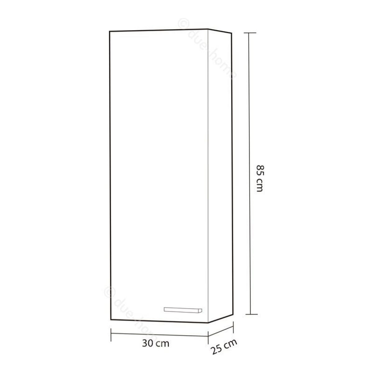 Columna de baño Koncept 1 puerta Blanco Brillo