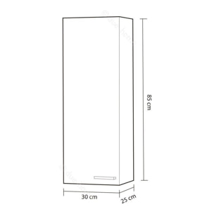 Columna de baño Koncept 1 puerta Blanco Brillo