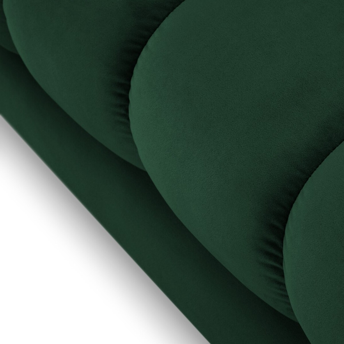 Méridienne gauche "Bali" en velours vert bouteille