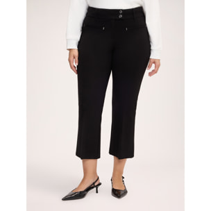 Fiorella Rubino - Pantaloni kick flare in Punto Milano - Nero
