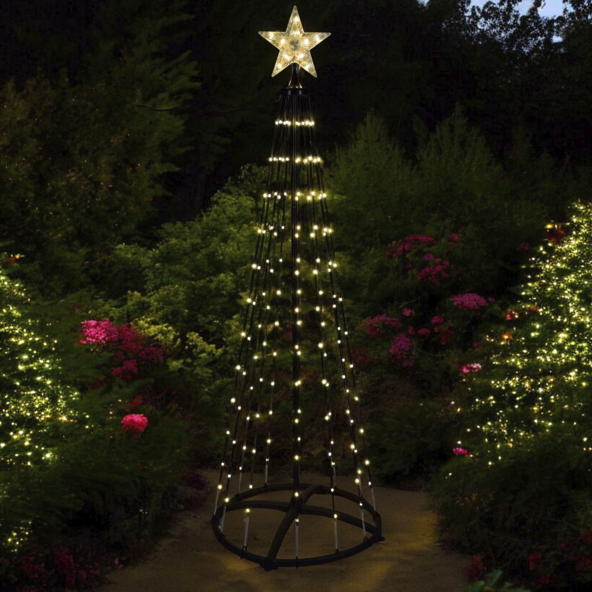 árbol de navidad con 550 luces led blancas cálidas con control remoto - altura 300cm