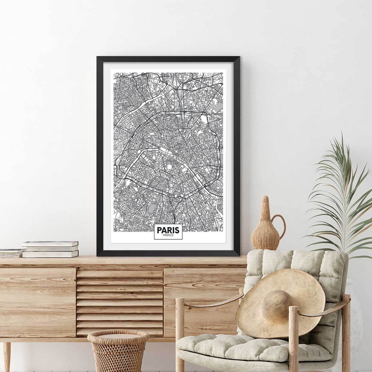 Affiche graphique paris france Affiche seule