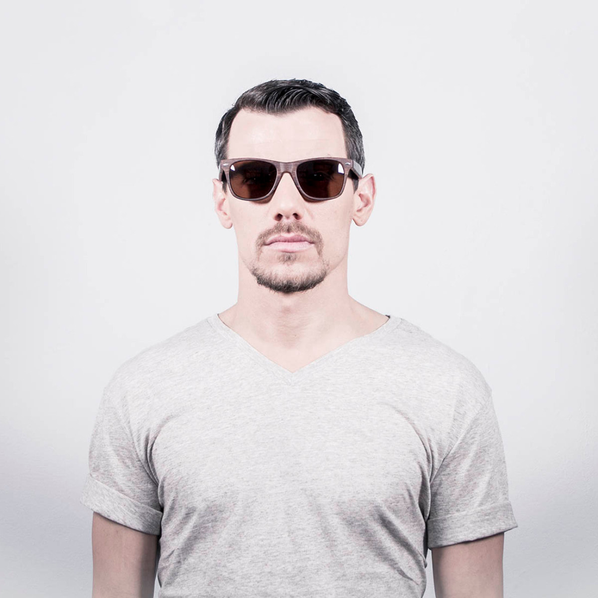 Gafas de sol OCEAN BEACH WOOD - Patilla marrón bambú con montura marrón oscuro y / Marrón
