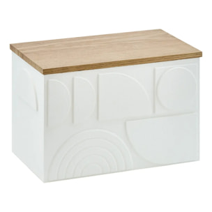 Lot de 4 malles Catalina blanc