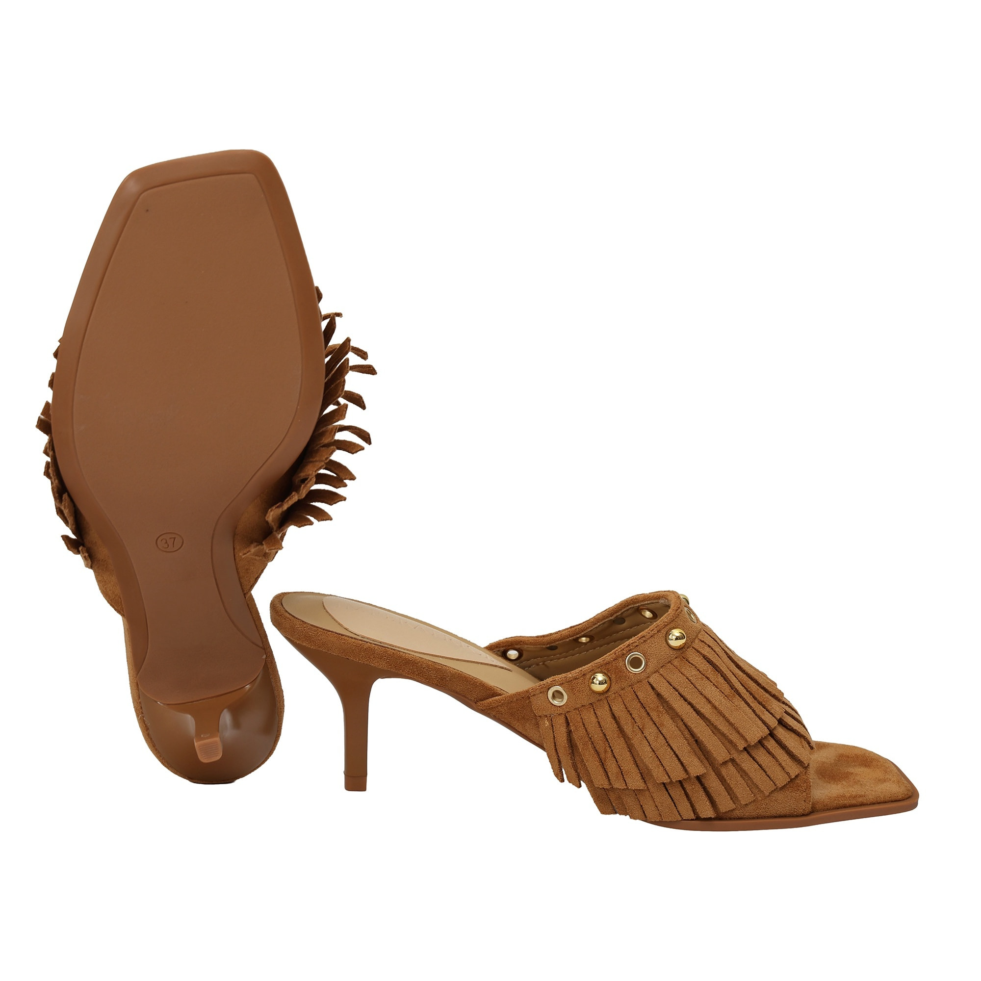 Sandali frange - tacco 7,0 cm