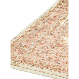 Authentique tapis d'orient, noué à la main en laine et soie