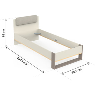 Lit enfant "Camillia" - 90 x 200 cm - Gris