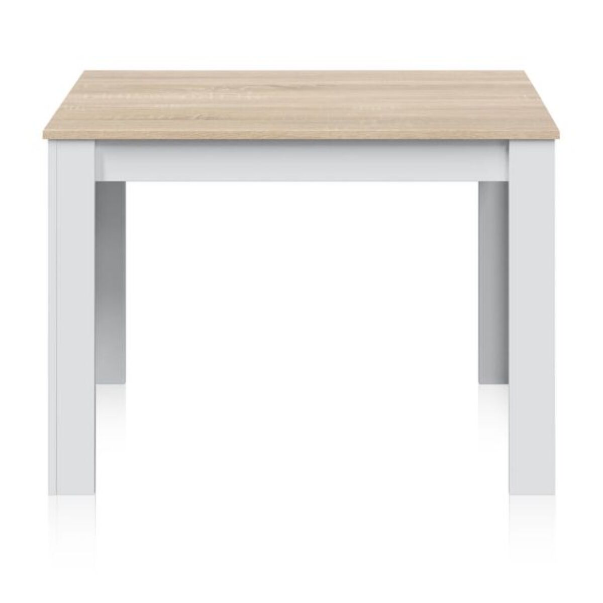 Mesa de comedor Cloe Blanco Artik (Blanco Mate) - Roble Canadian