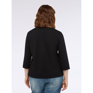 Fiorella Rubino - Camiseta de jersey de algodón con charms - Negro