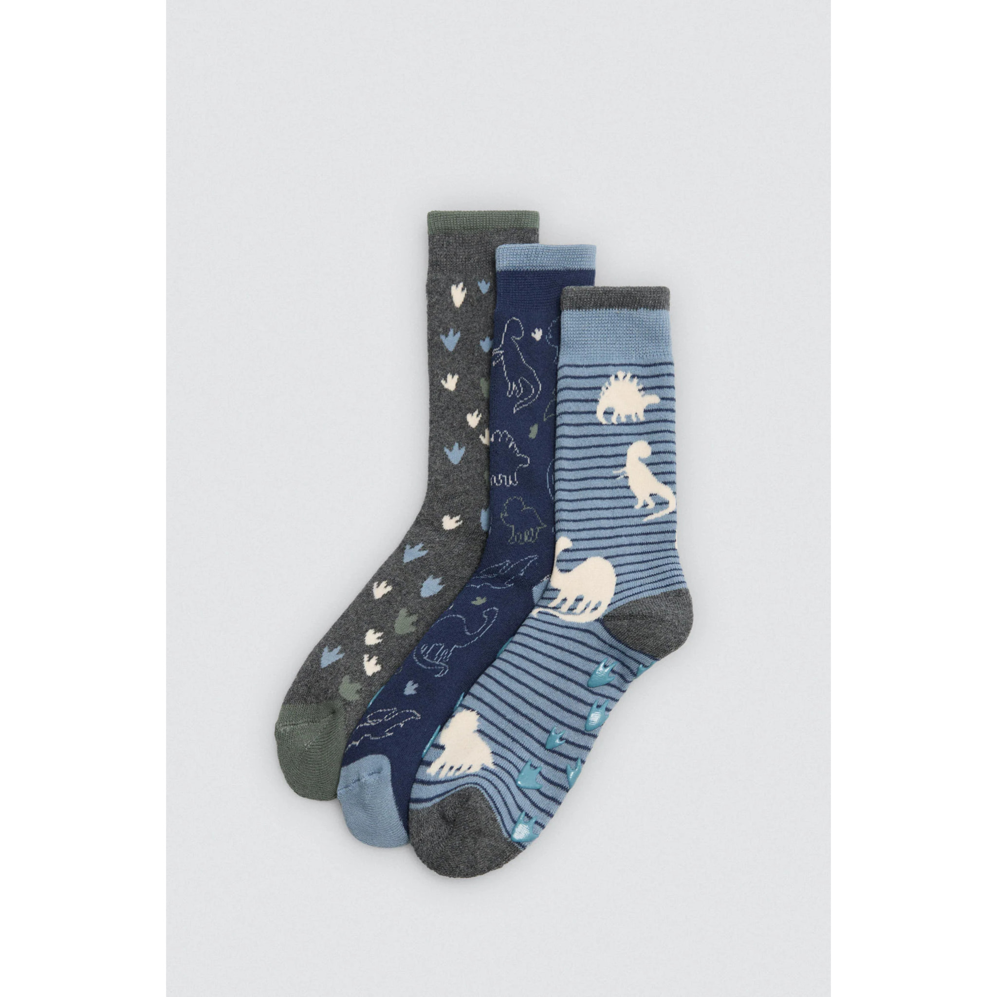 Confezione da 3 calzini termici antiscivolo per bambini Dino