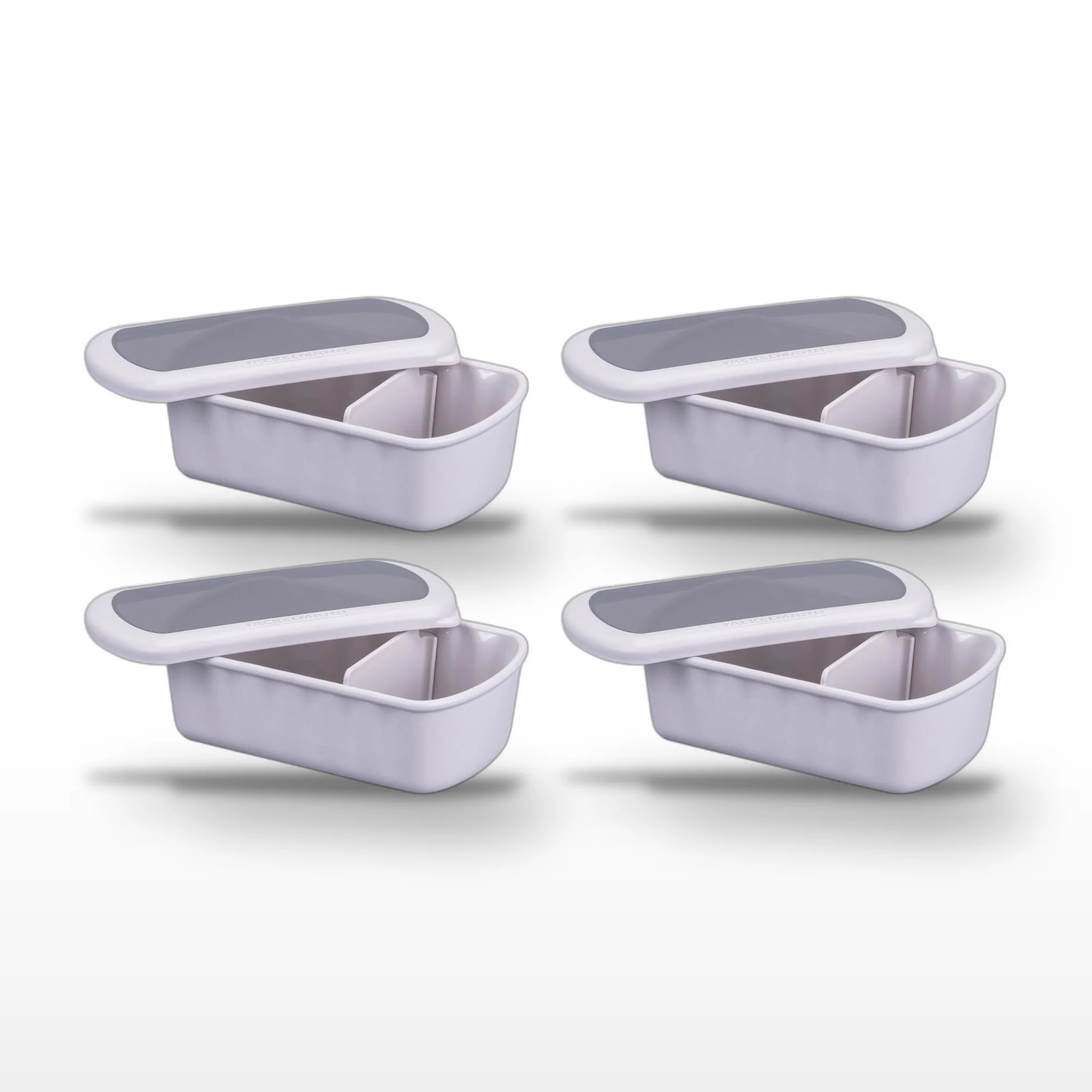 Lot de 4 Lunchboxes Beige à compartiment réglable Fackelmann Storage