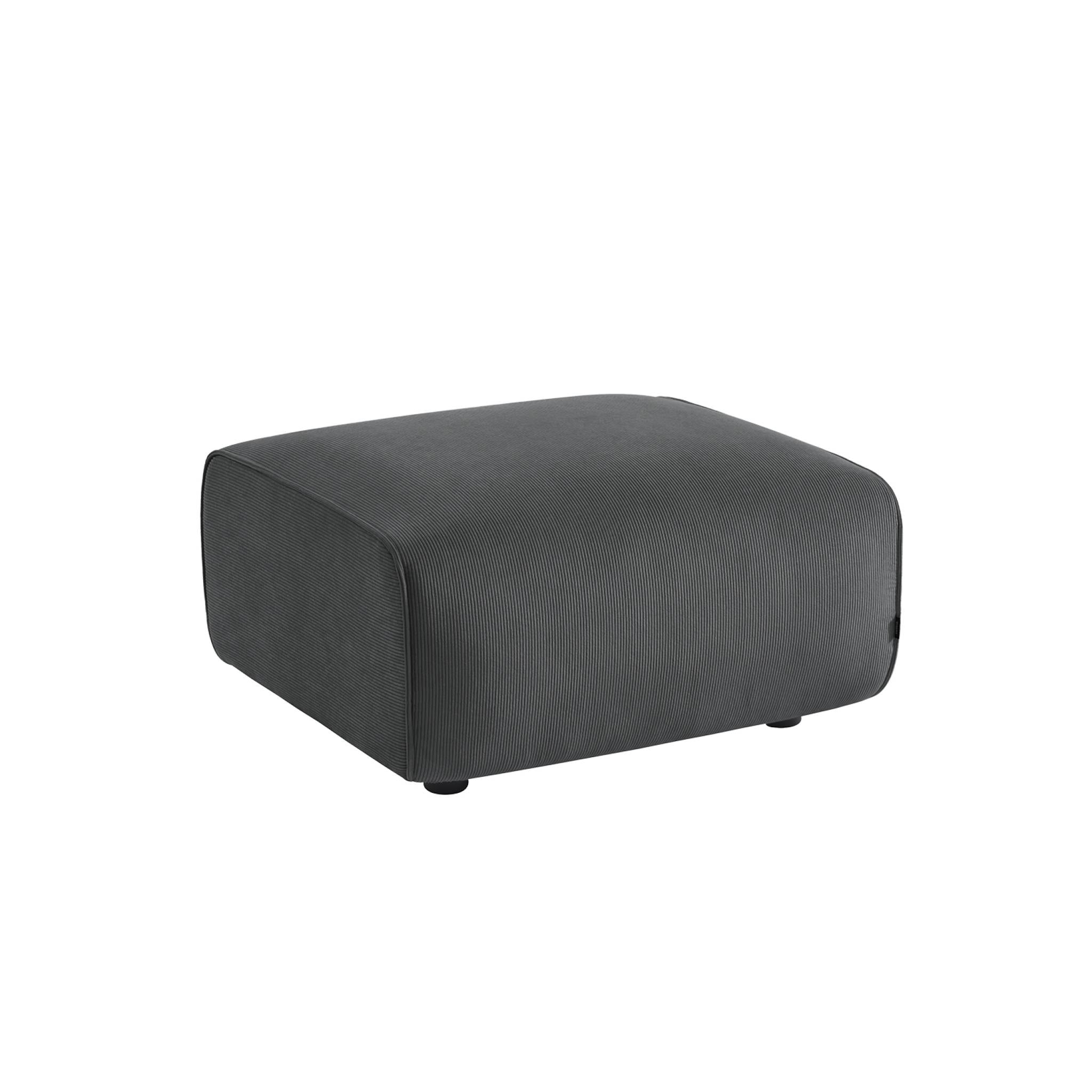 Pouf, repose-pieds pour canapé 2 places velours côtelé WALLAS