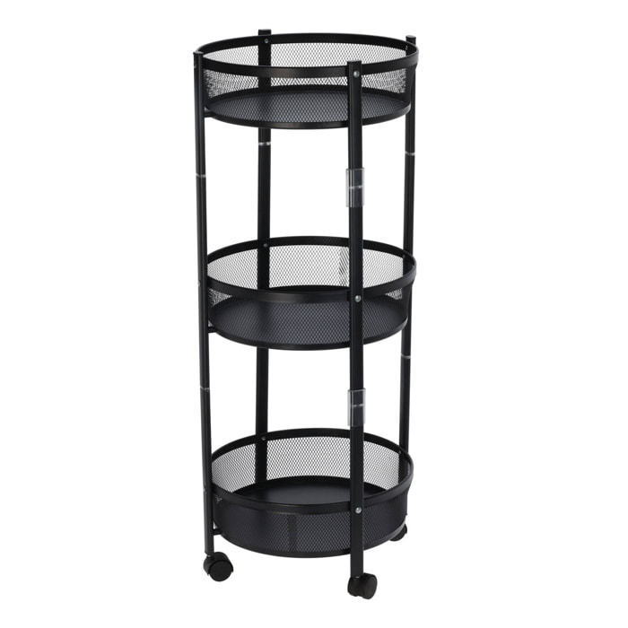 Well home carro de cocina plegable con ruedas ø37x88cm