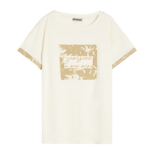 T-shirt da donna in jersey modal con grafiche tropical