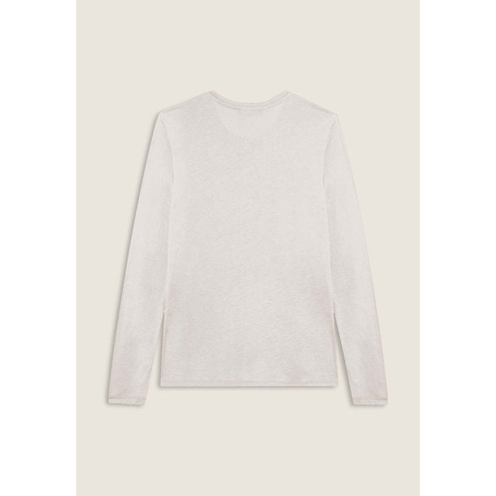 T-shirt donna manica lunga con grafica metallizzata