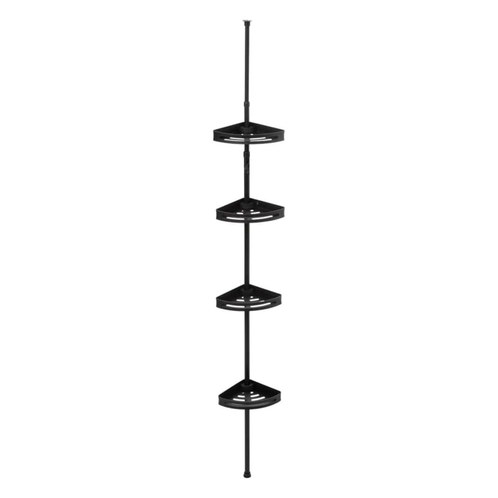 Étagère de douche télescopique rectangle noir "Blackalu"