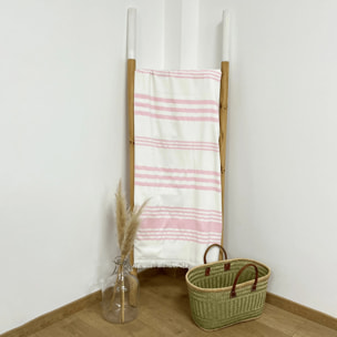 Fouta doublée éponge - Karabuk Fuchsia - 140x180cm - 380g/m²