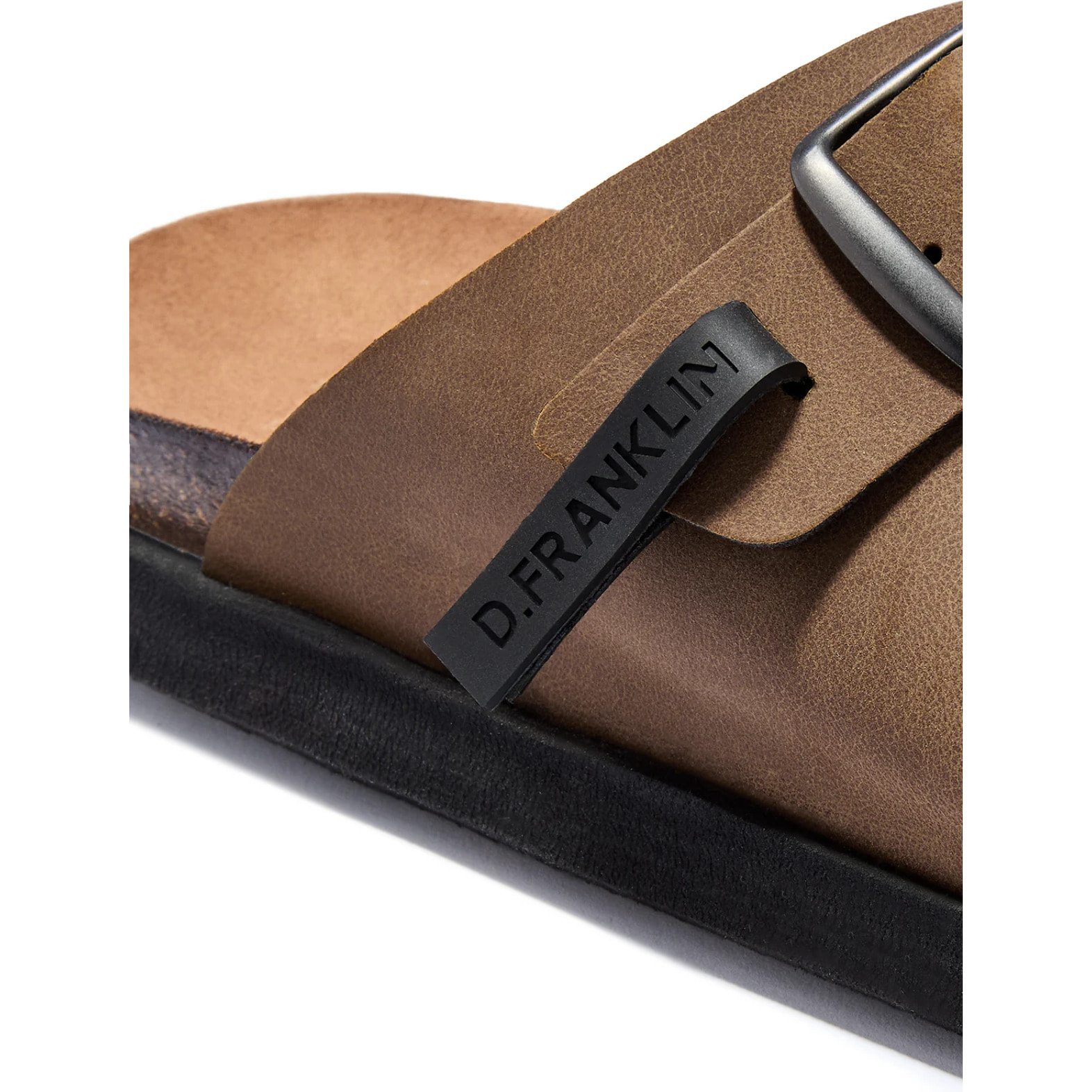 Sandalias de Hombre Cierre Hebilla Color Marrón Vibe Nobuck