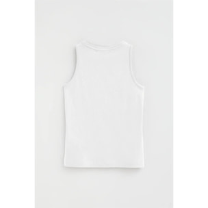 Pack donna con due canotte in bianco e nero slim fit con ricamo Rigby Go