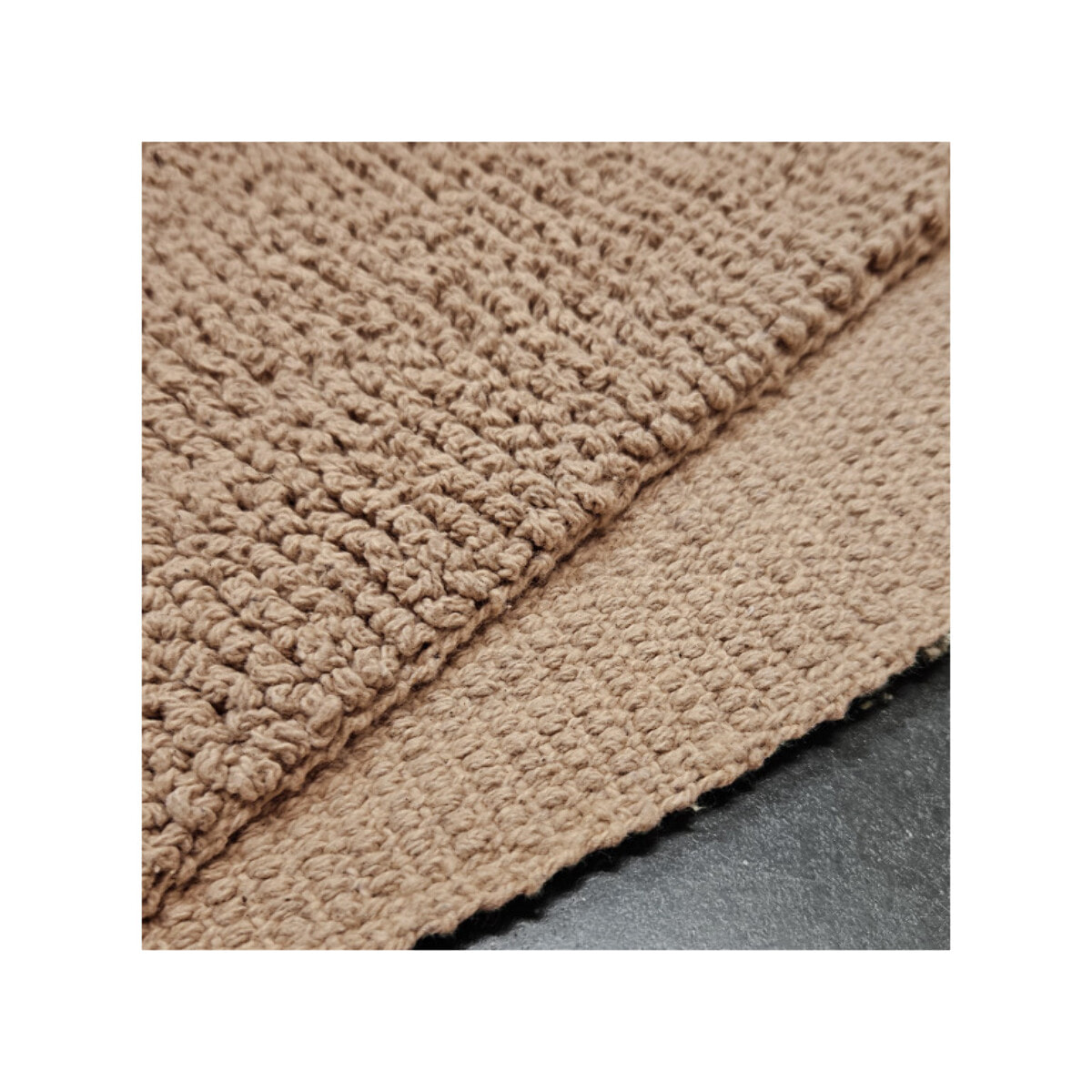 Tapis de salle de bain rectangulaire 40 x 60 cm en coton - 6 coloris - WILLOW